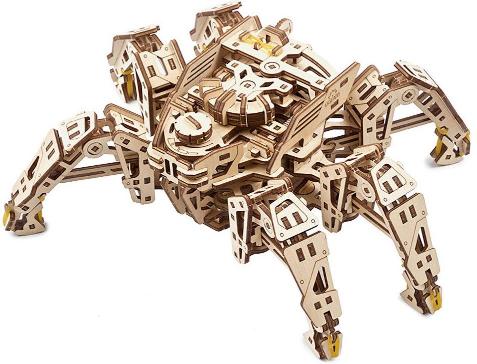 Ugears 3D dřevěné mechanické puzzle Pavoučí průzkumník - obrázek 1