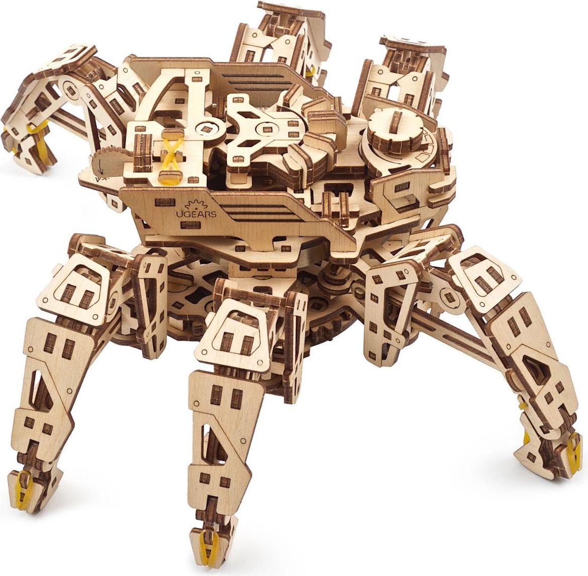 Ugears 3D dřevěné mechanické puzzle Pavoučí průzkumník - obrázek 3