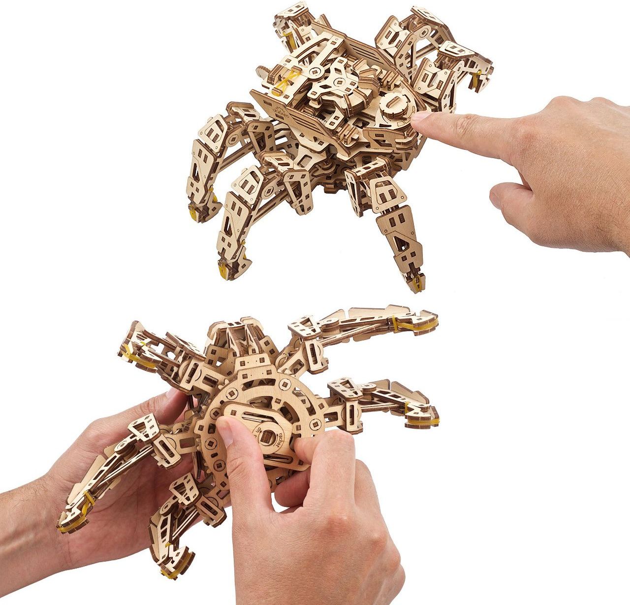 Ugears 3D dřevěné mechanické puzzle Pavoučí průzkumník - obrázek 4
