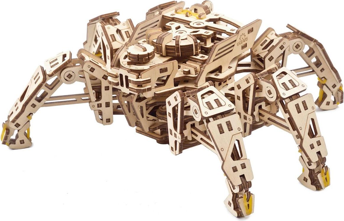 Ugears 3D dřevěné mechanické puzzle Pavoučí průzkumník - obrázek 5