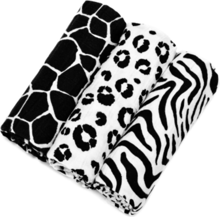 T-tomi BIO Bambusové pleny 70x70cm 3ks - ANIMAL SKIN - obrázek 1