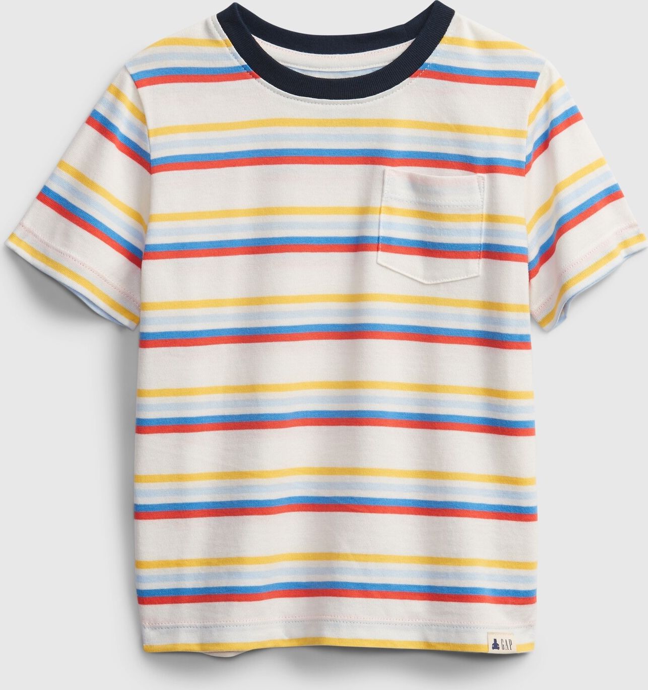 GAP Stripe Triko dětské Bílá Vícebarevná - 12-18M - obrázek 1