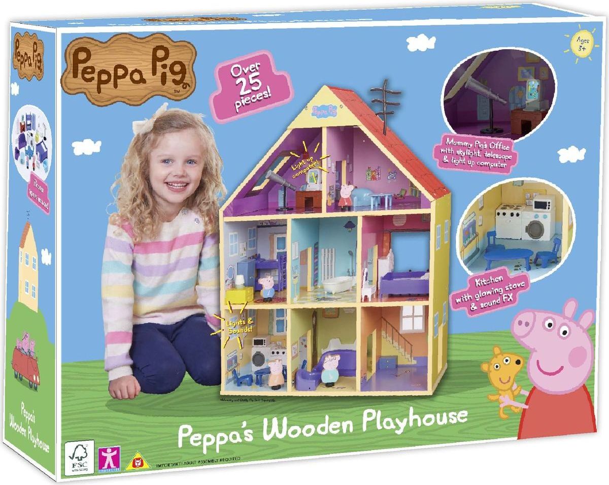 Peppa Pig velký dřevěný rodinný dům se světlem a zvukem - obrázek 9