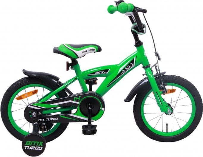 Amigo Dětské kolo BMX Turbo pro kluky, zelené - obrázek 1