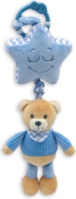 Tulilo Závěsná plyšová hračka s melodií Méďa Teddy - modrá - obrázek 1