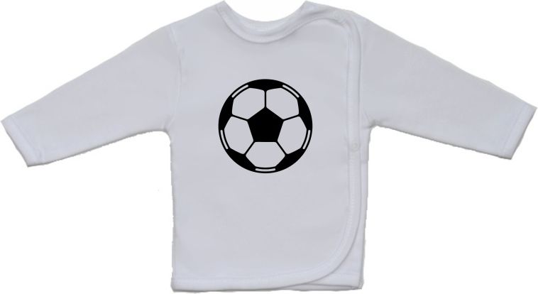 Kojenecká košilka Gama bílá s větším obrázkem fotbalového míče velikost 52 - obrázek 1