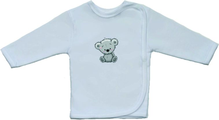 Kojenecká košilka, Gama, menší roztomilý šedý medvídek velikost 52 - obrázek 1