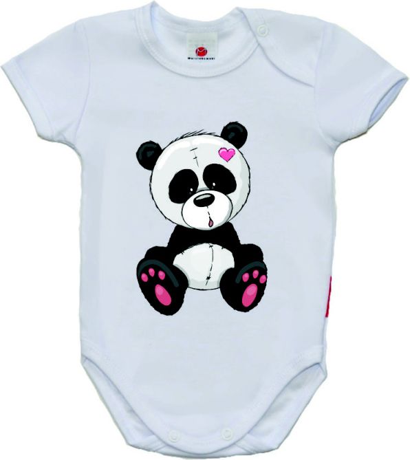 Body pro miminko s krátkým rukávem Gama roztomilá panda velikost 50 - obrázek 1