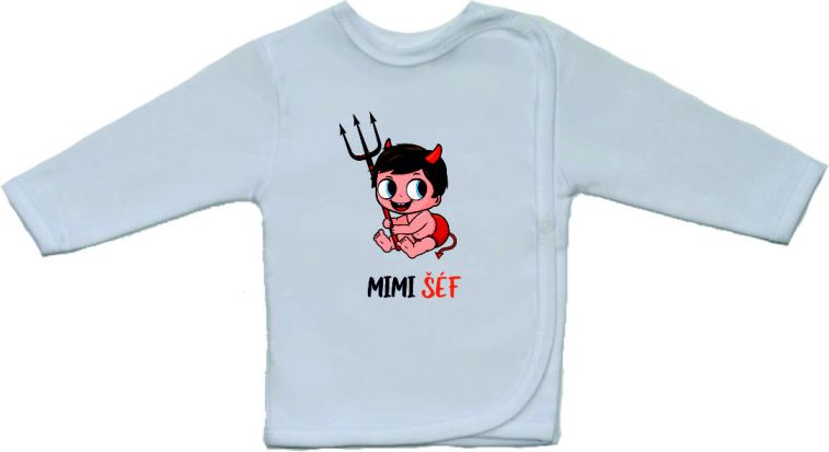 Bílá kojenecká košilka Gama MIMI ŠÉF velikost 52 - obrázek 1