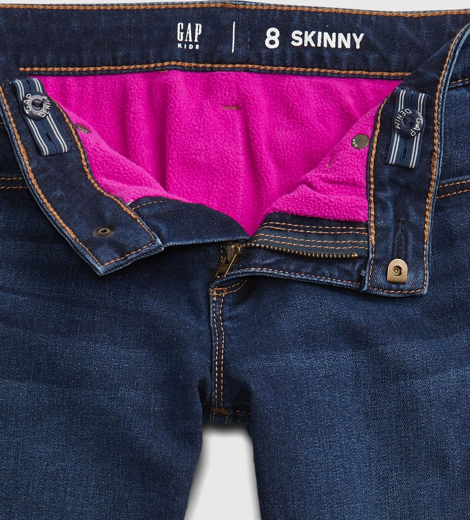 Dívky - Dětské zateplené džíny skinny Washwell Modrá - 116 - obrázek 4