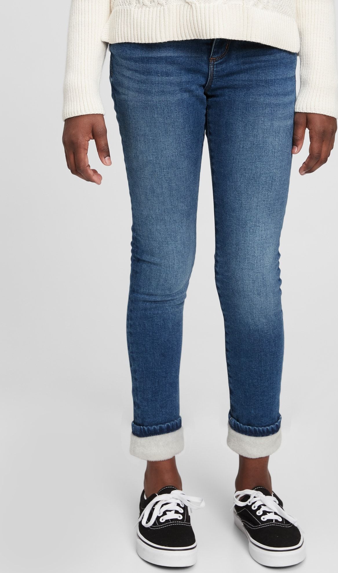 Dívky - Dětské zateplené džíny skinny Washwell Modrá - 116 - obrázek 1