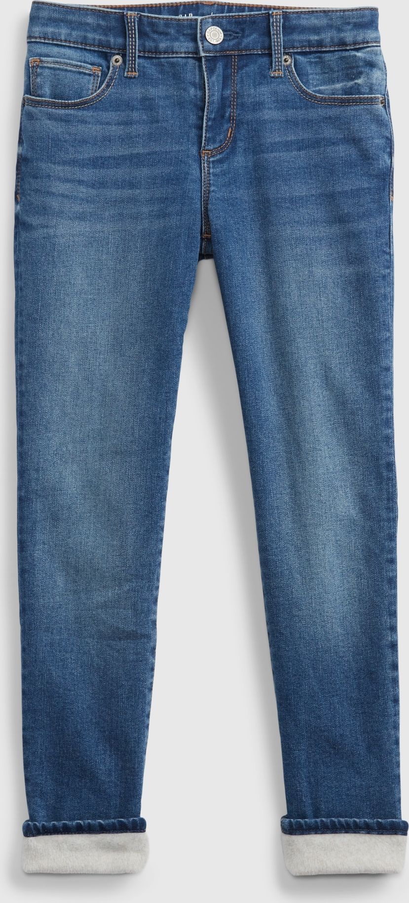 Dívky - Dětské zateplené džíny skinny Washwell Modrá - 116 - obrázek 2