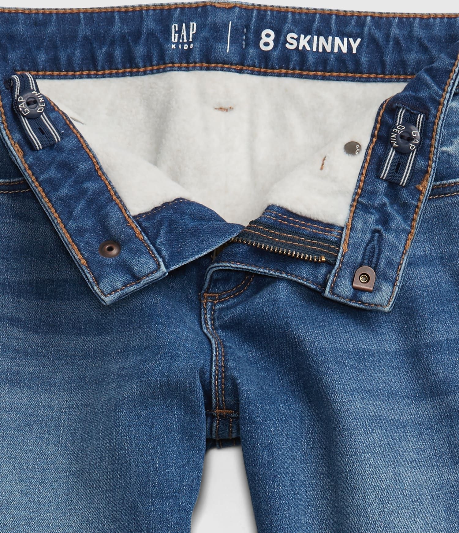 Dívky - Dětské zateplené džíny skinny Washwell Modrá - 116 - obrázek 4
