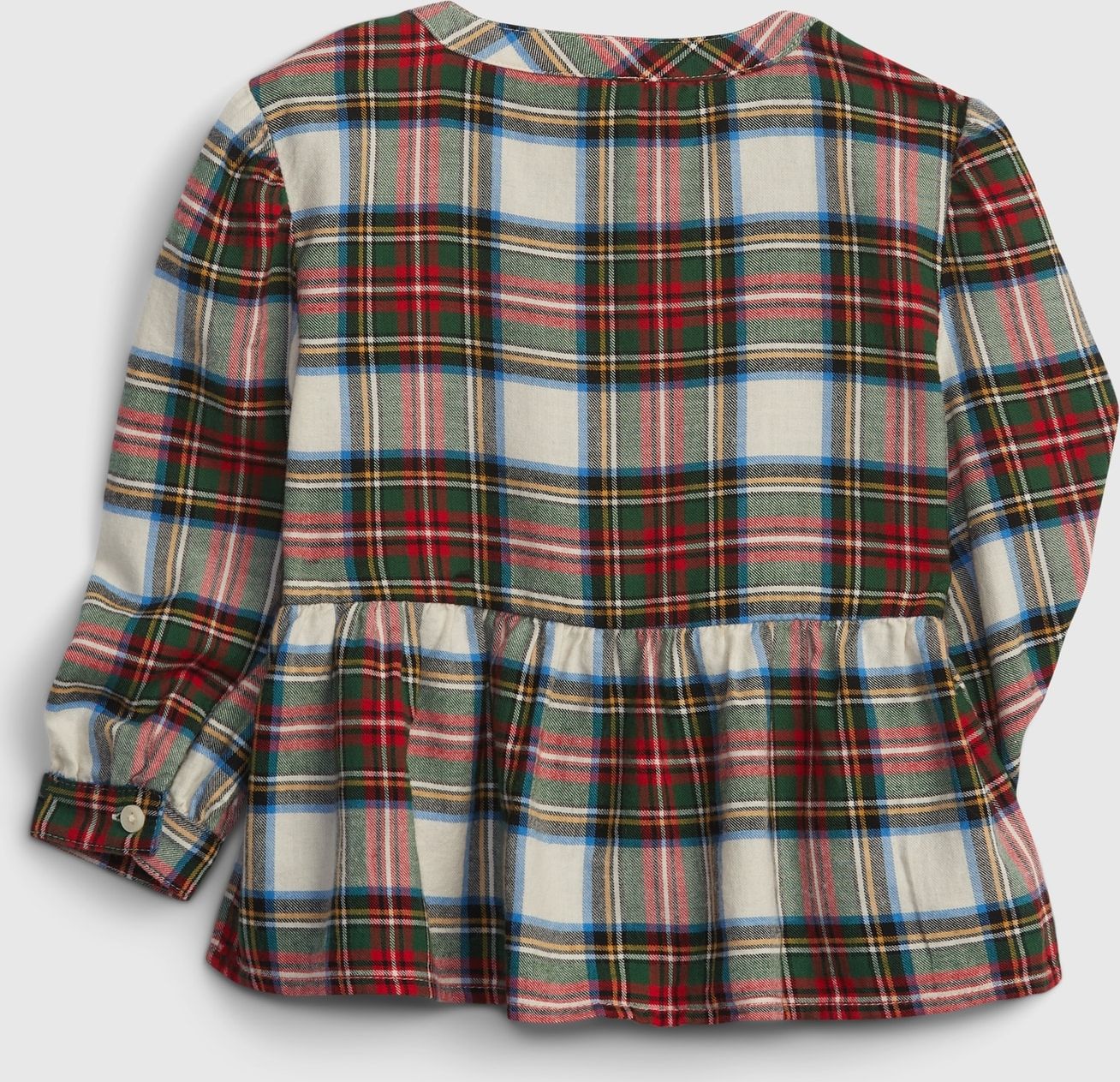 Dívky - Košilový top peplum Barevná - 80-86 - obrázek 2