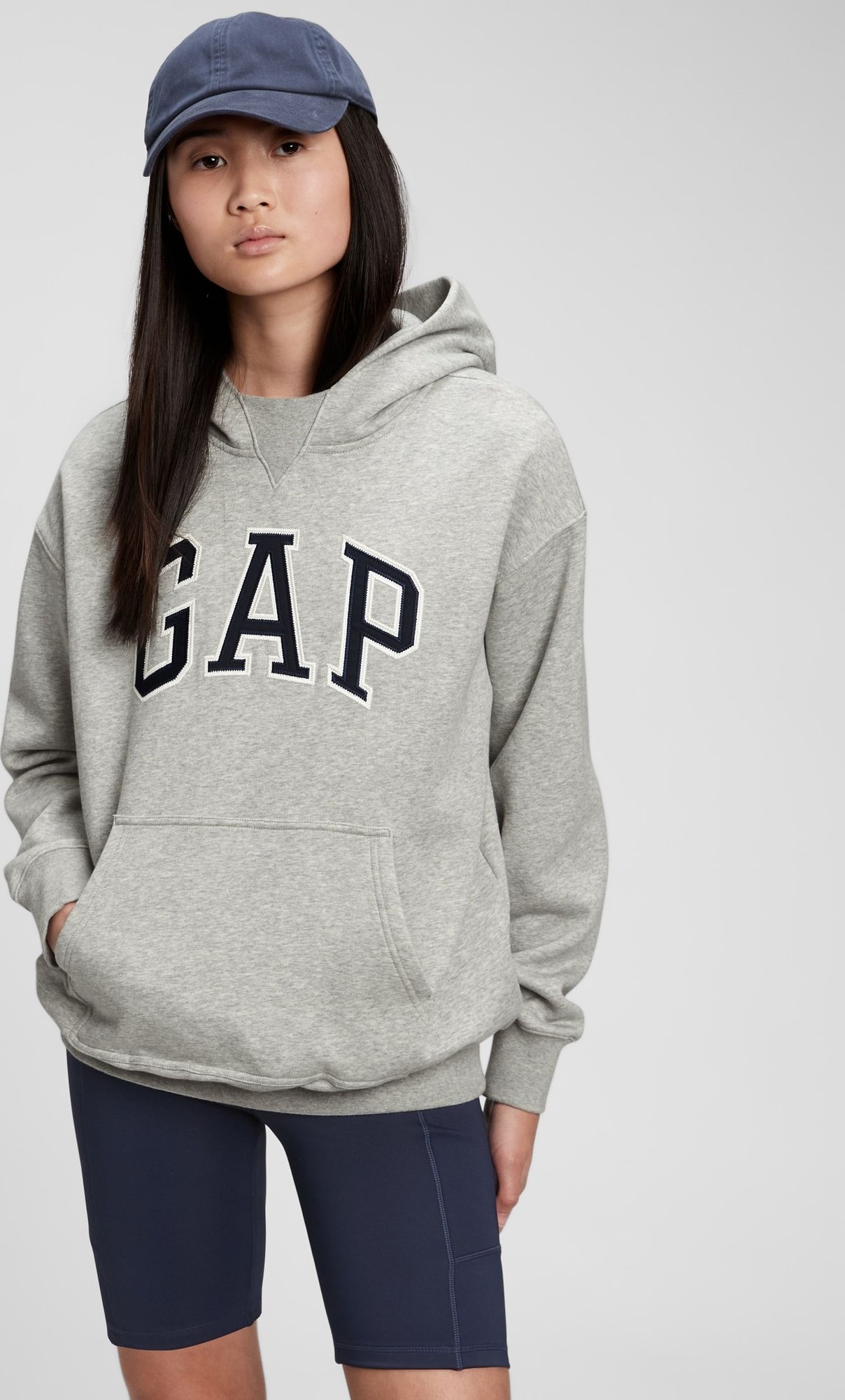 Chlapci - Dětská teen mikina GAP logo Šedá - 140 - obrázek 3