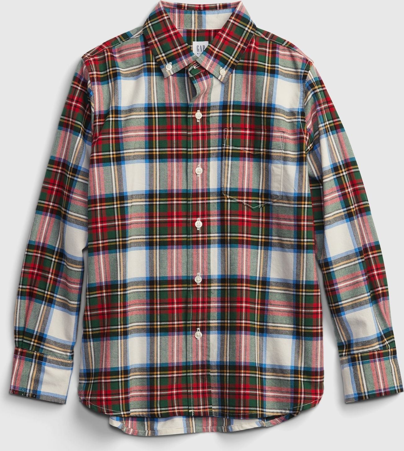 Chlapci - Dětská košile plaid oxford Červená - 98-110 - obrázek 2