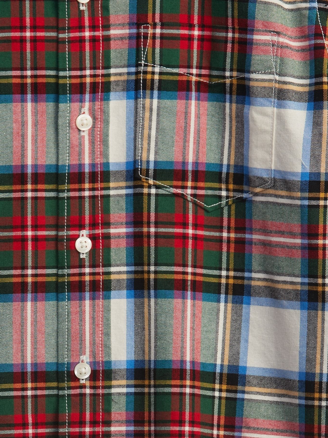 Chlapci - Dětská košile plaid oxford Červená - 98-110 - obrázek 4
