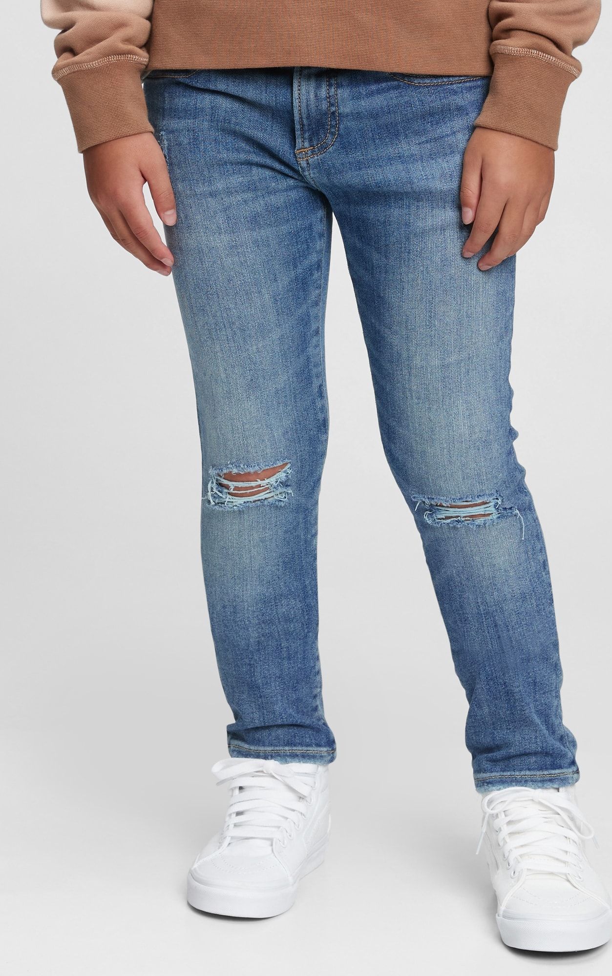 Chlapci - Dětské džíny skinny Washwell Modrá - 116 - obrázek 1