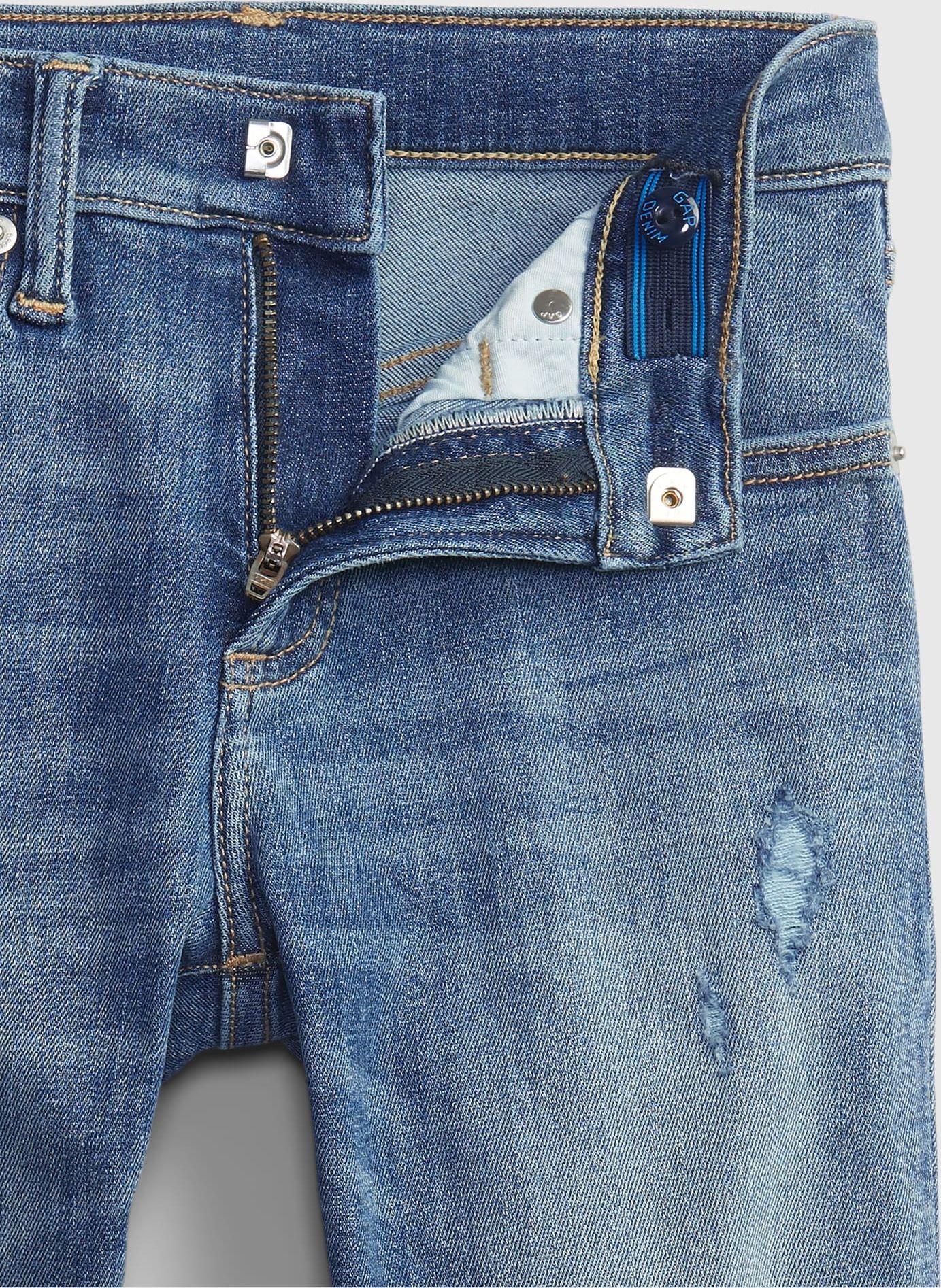Chlapci - Dětské džíny skinny Washwell Modrá - 116 - obrázek 4