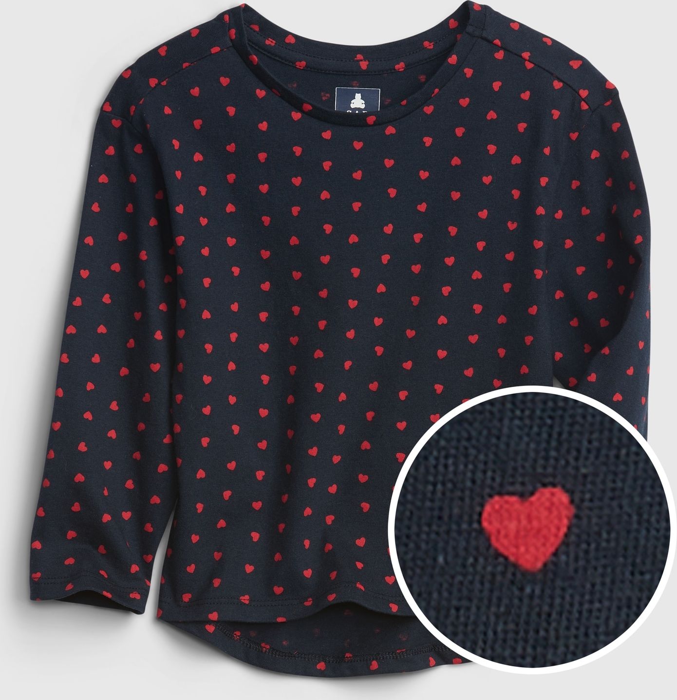 Dívky - Dětské tričko print organic Modrá - 80-86 - obrázek 1