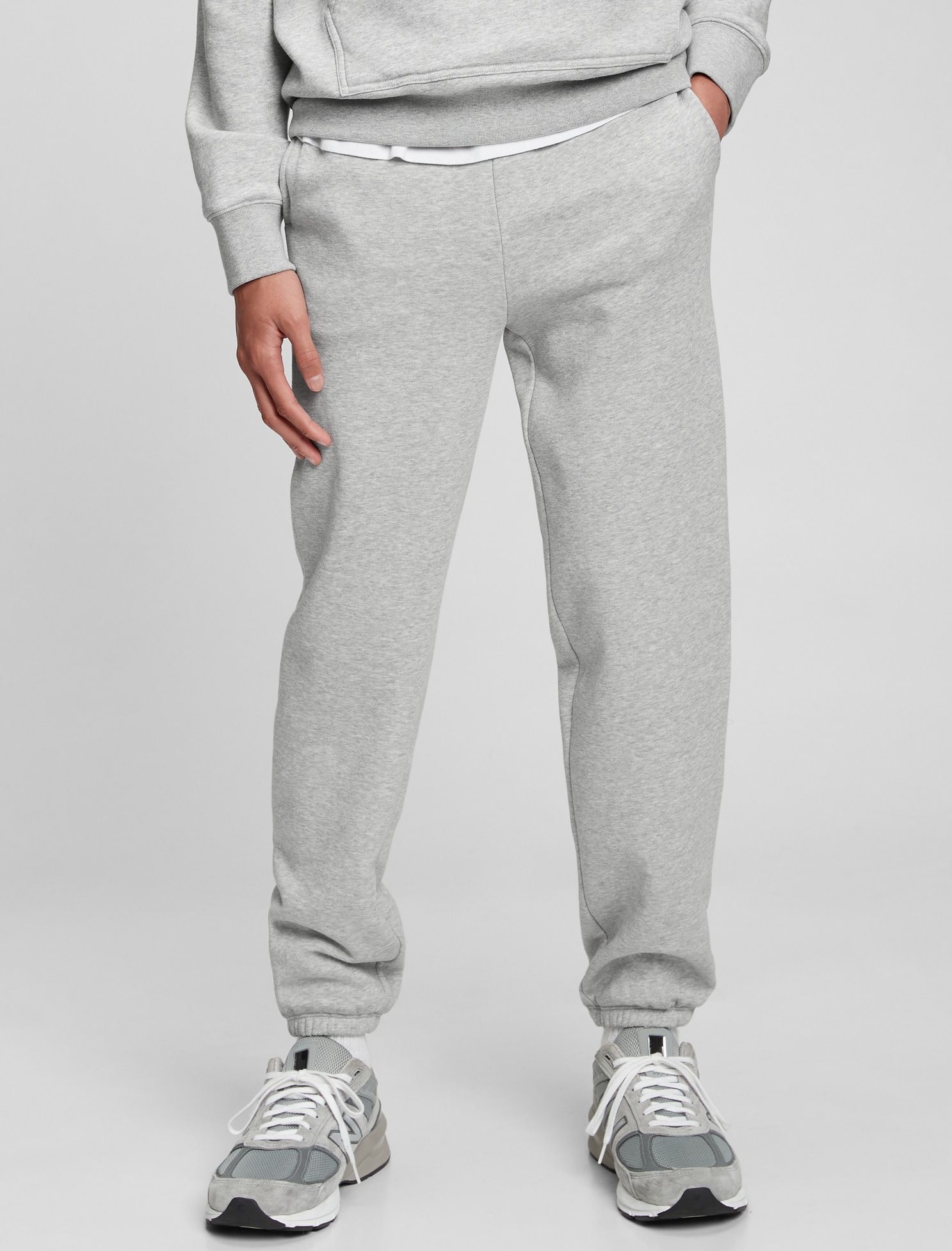 Chlapci - Dětský teen fleece joggers Šedá - 128 - obrázek 1