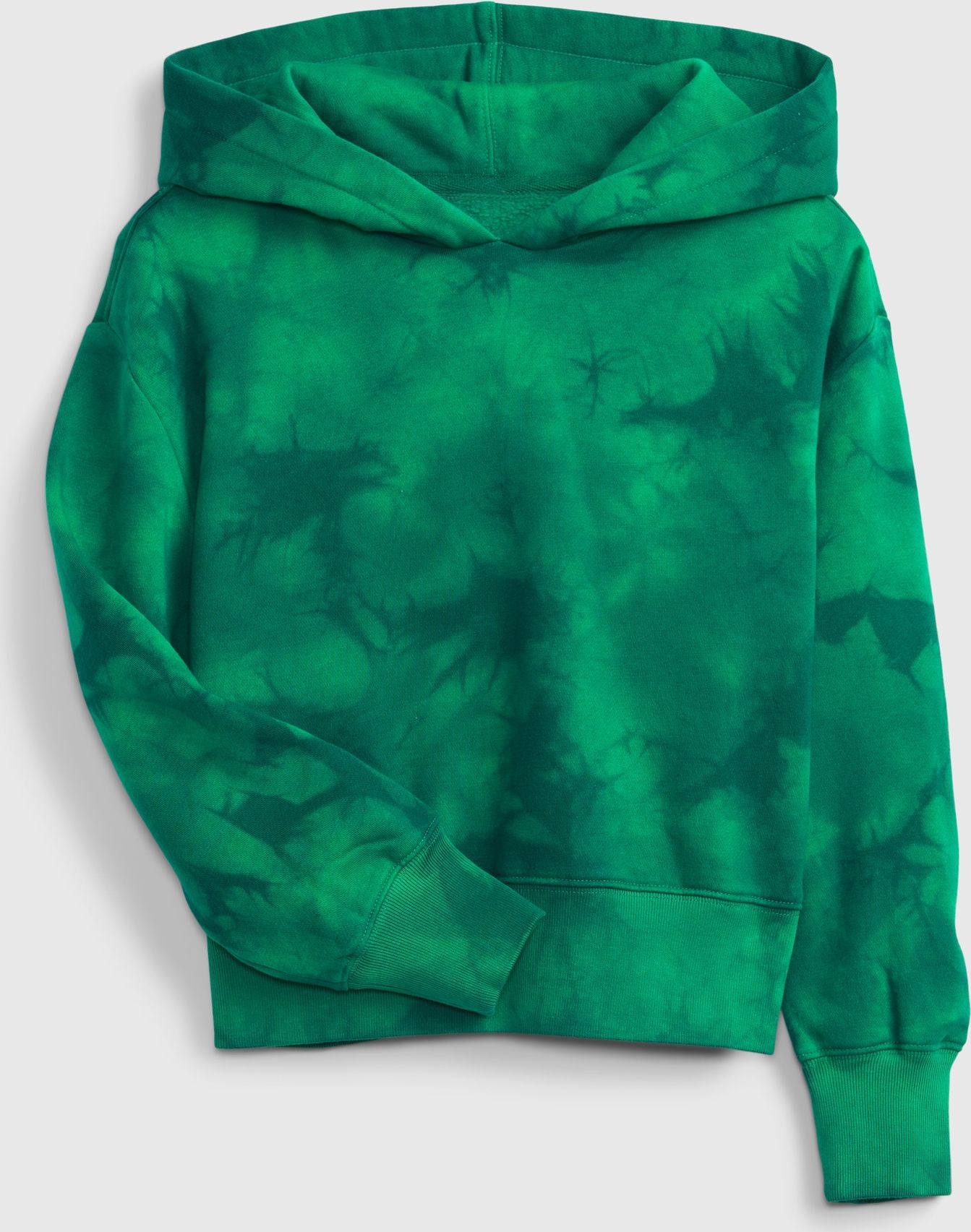 Dívky - Dětská mikina hoodie batika Zelená - 104 - obrázek 2