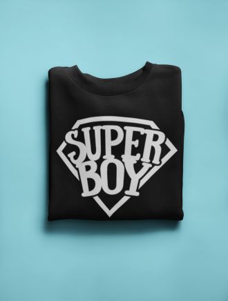 KIDSBEE Super dětská klučičí mikina Super Boy - černá, vel. 104 - obrázek 1