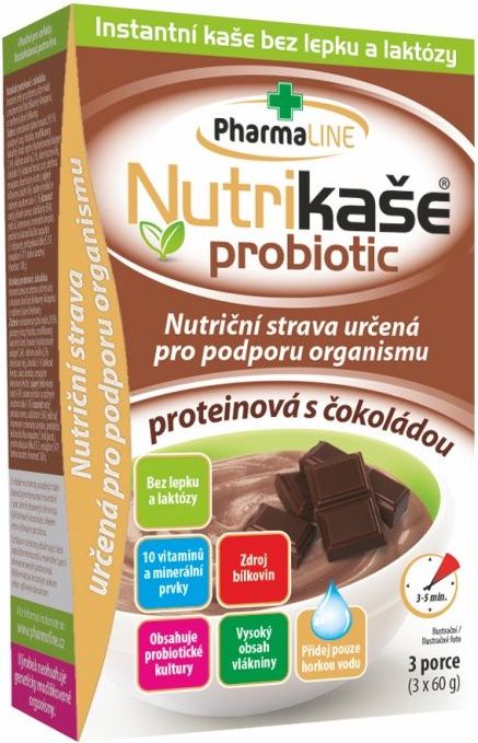 Nutrikaše probiotic proteinová s čokoládou 3x60 g - obrázek 1