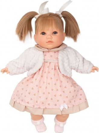 Luxusní mluvící dětská panenka-holčička Berbesa Natálka 40cm, Růžová - obrázek 1