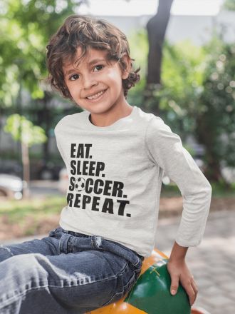 KIDSBEE Chlapecké bavlněné tričko Soccer - sv. šedé, vel. 104 - obrázek 1