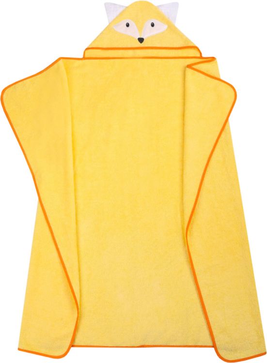 DuetBaby Dětská osuška s výšivkou a kapucí 120x100 cm Yellow Fox 2021 - obrázek 1