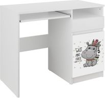Dětský psací stůl - HIPPO bílý s obrázkem - BabyBoo - obrázek 1