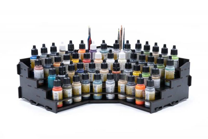 Kraken Wargames Black Paint Rack: Eck Farbregal Top (Dropper) - obrázek 1