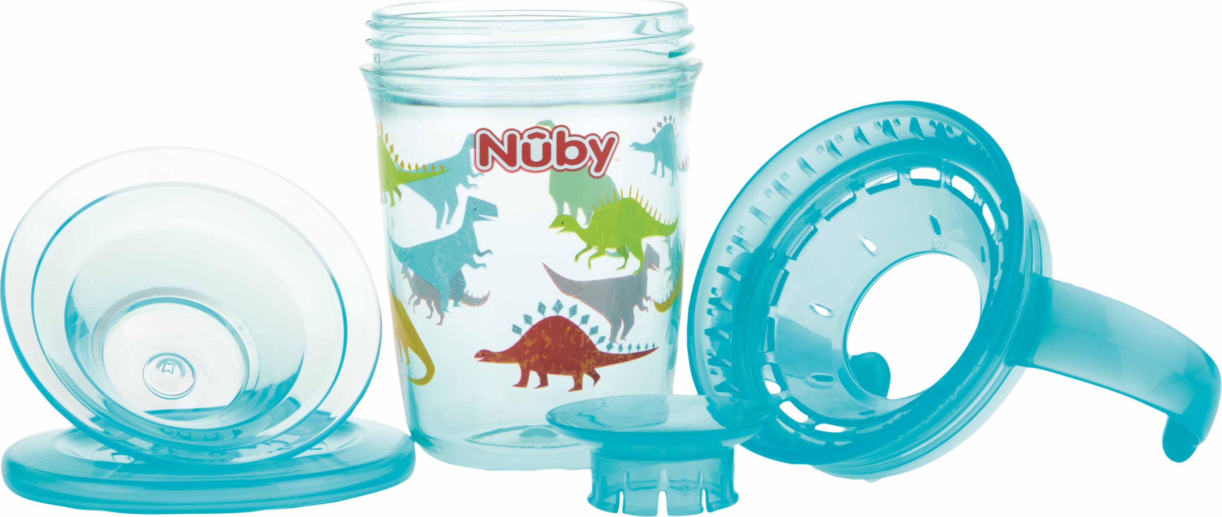 NUBY Hrnek Tritan netekoucí 360° s držadly, 6 m+ modrý - obrázek 2