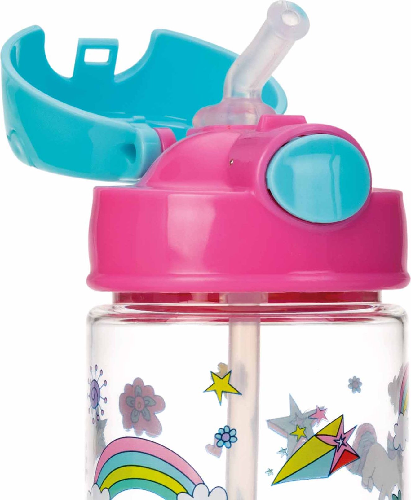 NUBY Láhev sportovní netekoucí s brčkem 530 ml, růžová, 4+ - obrázek 2