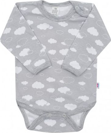 Kojenecké body New Baby Classic II obláčky, Šedá, 80 (9-12m) - obrázek 1