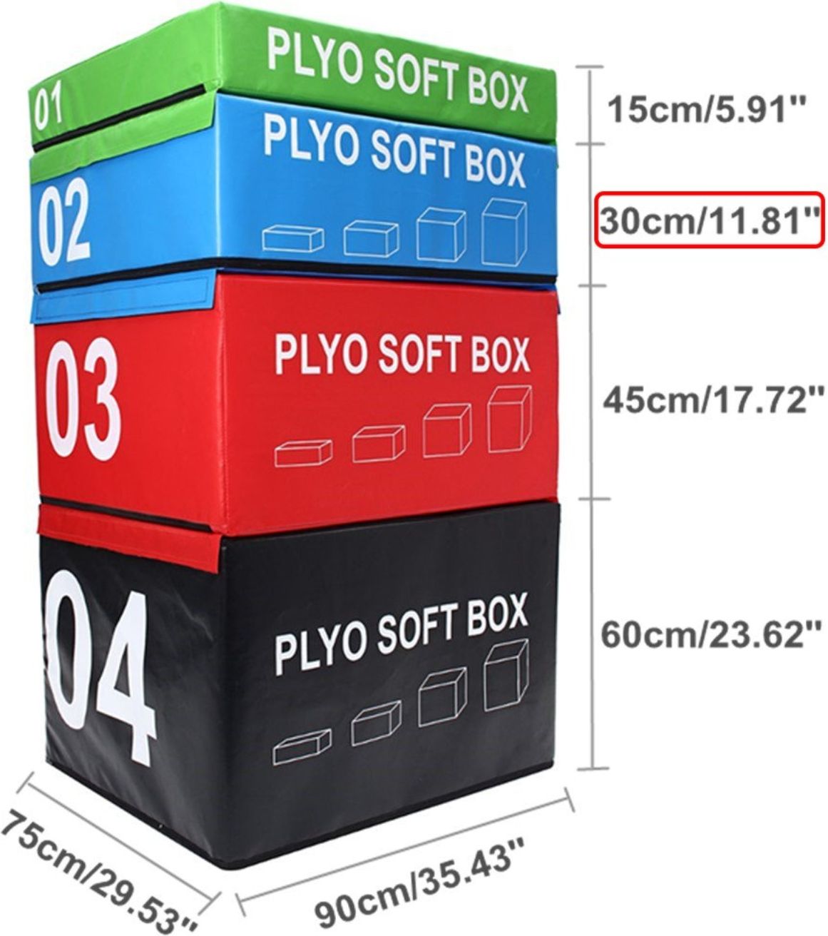 SOFT PLYOBOX SEDCO 90 x 75 x 15-60 cm - obrázek 1