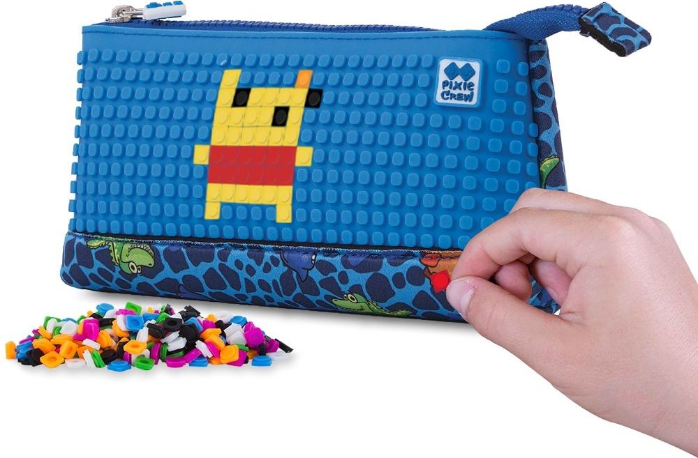 PIXIE CREW velké pouzdro DINO MODRÉ - obrázek 2