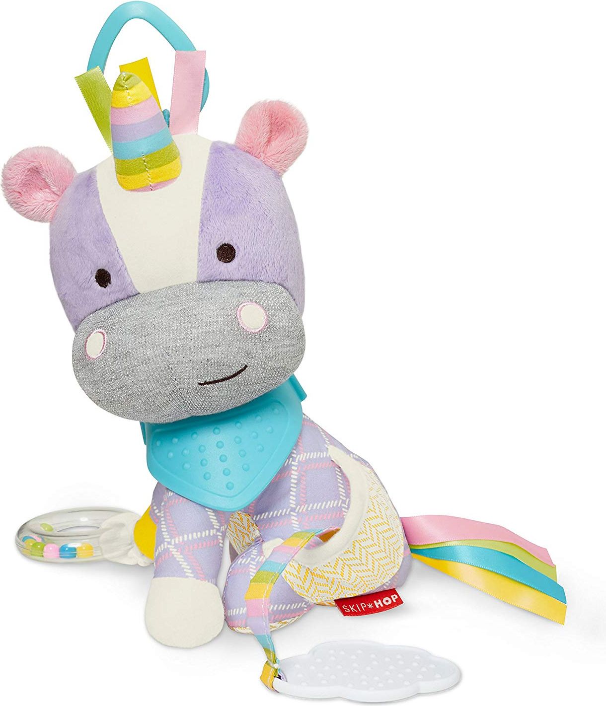 SKIP HOP Hračka na C- kroužku Bundana Buddies - Jednorožec 0m+ - obrázek 1