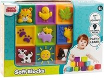 Měkké gumové kostky 9ks - ZVÍŘÁTKA barevná - Teddies - obrázek 2