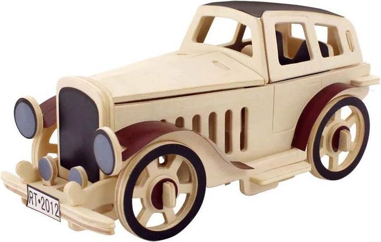 RoboTime dřevěné 3D puzzle Klasický automobil 2 - obrázek 1