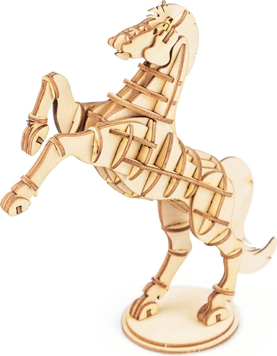 RoboTime dřevěné 3D puzzle Kůň - obrázek 1