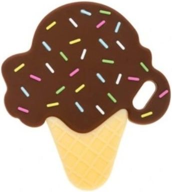 BocioLand Silikonové kousátko Zmrzlinka - čokoládová - obrázek 1