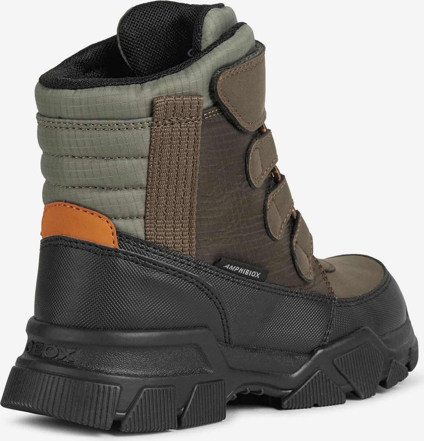 Hnědé-khaki klučičí kotníkové zimní boty Geox Nevegal Boy - 38 - obrázek 2