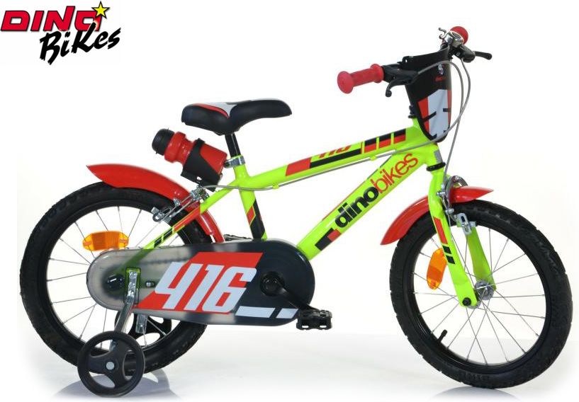 Dino bikes dětské kolo zeleno-černé - obrázek 1