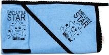 Osuška dětská termofroté se žínkou - BABY LITTLE STAR modrá - 80x80cm - obrázek 1