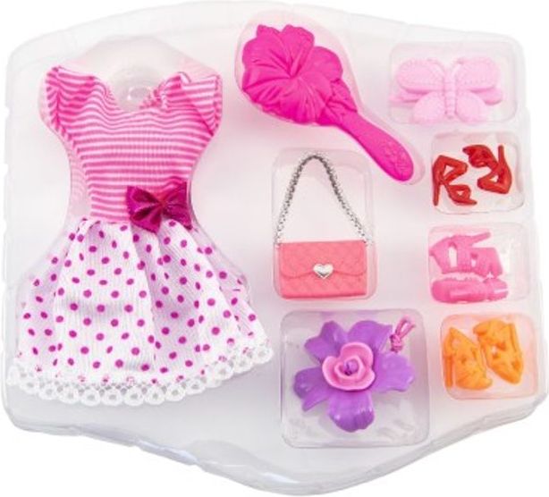 Teddies Šaty/oblečky na panenky s doplňky 3 druhy na kartě 24x24x3cm - obrázek 3