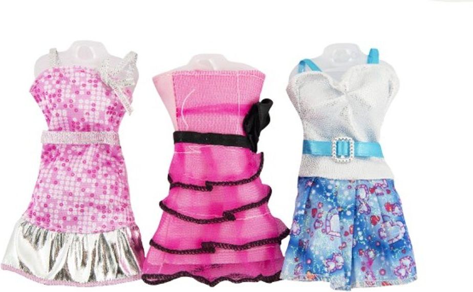Teddies Oblečky/Šaty pro panenky 10-13cm 6 druhů na kartě 10x27x3cm 24ks v boxu - obrázek 3