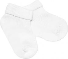 Ponožky kojenecké bavlna - IRKA jednobarevné bílé - vel.56-62 - obrázek 1
