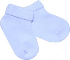 Ponožky kojenecké bavlna - IRKA jednobarevné modré - vel.56-62 - obrázek 1